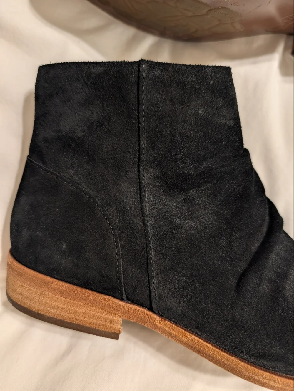 Kork Ease Giba Ruched Black Leather Ankle Booties Size 10